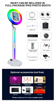 Cabina de Fotos Portátil de Alta Calidad con Bluetooth, Soporte para iPad, Anillo de Luz RGB, Cabina de Fotos para Fiestas y Eventos, Máquina de Selfies