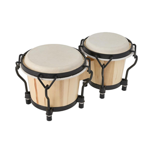 Precio al por mayor, calidad superior, 4 + 5 pulgadas, 6 + 7 pulgadas, 6,5 + 7,5 pulgadas, juego de batería <span class=keywords><strong>Bongo</strong></span> de madera con piel de oveja para adultos - Product Image 1