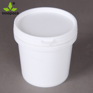 Innopack Seau en plastique de qualité alimentaire de 1 litre avec couvercle et poignée Seau de peinture vide recyclable certifié ISO - Product Image 1