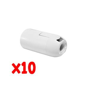 BLISTER 10 PEZZI PORTALAMPADA E14 BIANCO - Product Image 1