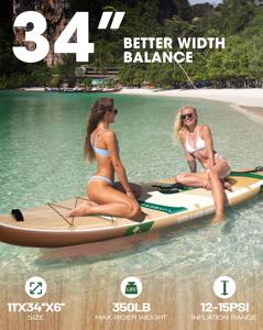 ขายส่งบอร์ด SUP ขนาดสั่งทำพิเศษ 11'*34''*6'' สำหรับทุกเพศ แบบเป่าลม ยืนพายได้ ผลิตด้วยวัสดุดรอปสติทช์ รุ่น BF08/1 บอร์ด SUP แบบเป่าลม ใช้งานง่าย - Product Image 4