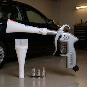 Pistola de aire comprimido de 6-9.2 bar con 2 boquillas, herramienta de limpieza de coches para eliminar polvo y suciedad. - Product Image 2