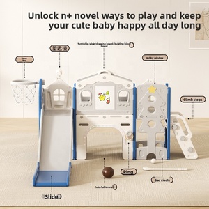 สไลเดอร์พลาสติก PE สำหรับเด็กทารกและเด็กเล็ก ใช้ในบ้านและสวน ชุดชิงช้าเด็กเล็ก และสนามเด็กเล่นขนาดใหญ่ - Product Image 3