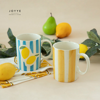 Service de table personnalisé Joyye avec peinture à la main, motif fruits joyeux, assiette en céramique, tasse, bol, vaisselle pour table d'été