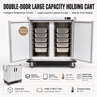 Armoire chauffante mobile pour banquets, chariot vertical de maintien au chaud des aliments, 10 plateaux