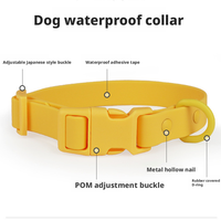 Großhandel Wasserdichtes Hundehalsband Langlebiges Outdoor-Spaziergangshalsband Einfarbig Waschbares PVC-Gummi-Hundehalsband