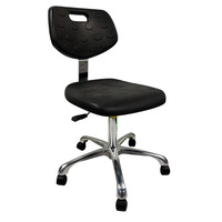 Chaise de laboratoire industrielle ESD Chaise de salle blanche antistatique réglable en cuir PU