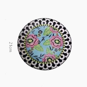 จานอาหารลายเรขาคณิตสีเคลือบใต้ผิวสไตล์ยุโรปและอเมริกา - Product Image 6