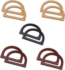 Ttbellok - Asas de Repuesto de Madera en Forma de D para Bolsos, 3 Colores, 4.64Lx3.3W, para Bolsos y Proyectos de Bricolaje - Product Image 1