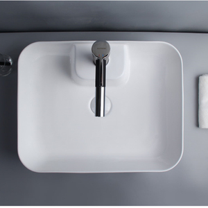 De alta calidad de baño Rectangular con <span class=keywords><strong>grifo</strong></span> <span class=keywords><strong>lavabo</strong></span> agujero baño fregaderos de cerámica - Product Image 4