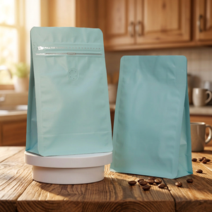 50 Bolsas de Café con Válvula en Stock, Bolsas Ecológicas de Fondo Plano, Resistentes al Olor, de Alta Calidad, 125g 250g 500g 1000g - Product Image 2