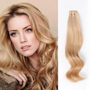 Jasmine Beauty Unprocessed Raw Light Color Blond <b>Russian</b> Cuticle Aligned 100% Human Hair Virgin Hair Tape in Real Hair Extension - Product Image 3