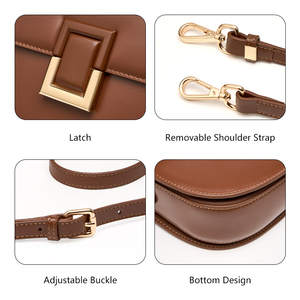 Bolsa de cuero mujer Fábrica OEM ODM Bolsos Cuero Personalizados Clásico Minimalista Bandolera Bolso Sillín Mini <span class=keywords><strong>Ciudad</strong></span> Mujer - Product Image 6