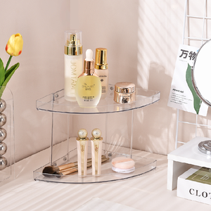 Organisateur de bureau moderne en plastique à double couche triangulaire, écologique, <span class=keywords><strong>pour</strong></span> cosmétiques, bijoux, outils de maquillage, cuisine - Product Image 1