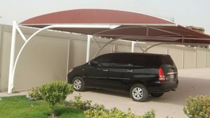 Abri de voiture cantilever à structure tendue, auvent de stationnement, abri de voiture à cadre galvanisé - Product Image 2