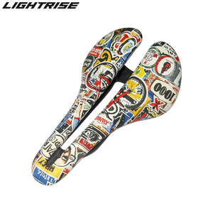 Coussin de siège de vélo de route en fibre de carbone confortable avec selle de siège de vélo de montagne de peinture comique - Product Image 4