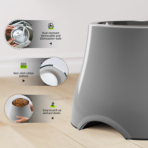 Comedero Elevado para Perros Tamaño M, Base Estable, Melamina Resistente, Color Sólido, Moderno, Venta al Por Mayor - Product Image 1