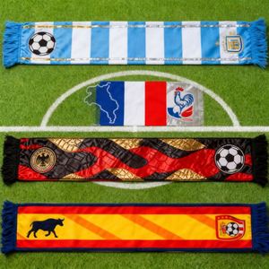 Bufanda para Fanáticos del Fútbol al por Mayor con Logotipo Personalizado, Impresión a Doble Cara para la Copa Mundial 2026, Promoción y Celebración para Aficionados - Product Image 3
