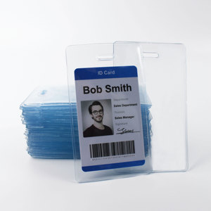 <span class=keywords><strong>Porte</strong></span>-<span class=keywords><strong>Badge</strong></span> en PVC <span class=keywords><strong>Transparent</strong></span> Vertical <span class=keywords><strong>Transparent</strong></span> Flexible pour carte d'identité de proximité avec lanière de ruban - Product Image 3