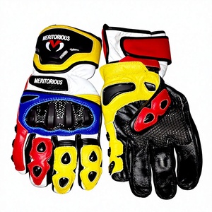 Guantes de Motociclismo de Cuero Transpirables Unisex Más Vendidos, con Logotipo Personalizado, Cierre Completo, para Carreras en Carretera - Product Image 3