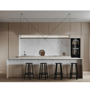 CBMMART, diseños modernos de estilo minimalista, muebles pequeños completos personalizados para el hogar, gabinetes de melamina en forma de L, cocina con fregadero - Product Image 2