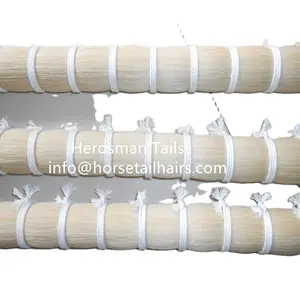 Unbleached 30-35" Mongolia Stallion Horse Tail Hair For Violin Bow Horse hairs Made Of Real Natural Horse Tails