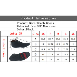 Vendita calda di 3 millimetri di neoprene anti-slip scarpe da spiaggia, acqua calzini, bambini scarpe di acqua - Product Image 5