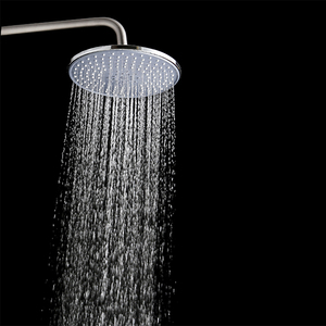 Chrome blanc ABS forme ronde ensemble de douche haut pommeau de douche accessoires de salle de bain SH-20031 - Product Image 6