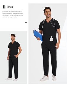 Ensemble de gommage médecin <span class=keywords><strong>infirmière</strong></span> femmes hommes uniforme d'hôpital clinique chirurgien médical vêtements d'allaitement dentaire pédiatrique Salon de beauté costume de travail - Product Image 5