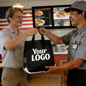 Waterproof Portable Custom Logo Disposable Non-Woven Thermal Insulated Cooler Bag for Food Beverage Delivery Takeaway - Product Image 2