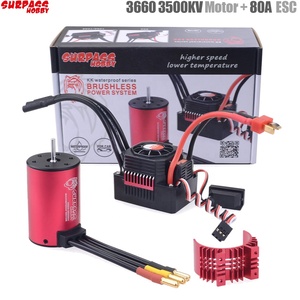 Combo Impermeable KK 3660 Motor sin Escobillas de 3500KV con Disipador de Calor, ESC sin Escobillas de 80A + <span class=keywords><strong>Servo</strong></span> S0900M de 9KG para Auto <span class=keywords><strong>RC</strong></span> 1/10 - Product Image 3