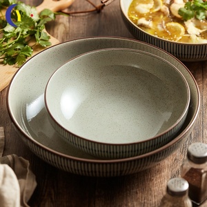 Grand bol à soupe en céramique pour la maison, récipient spécial pour les tranches de viande bouillie, ensemble de vaisselle - Product Image 2