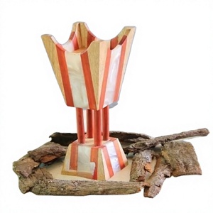 Moderno y Lujoso Soporte de Resina y Madera para Bakhoor con Acabado Brillante para el Ambiente Religioso Árabe del Majlis, Fragancia Ecológica para el Hogar - Product Image 1