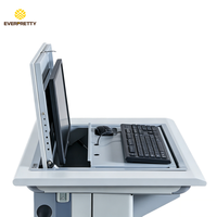 Muebles de Laboratorio Modernos OEM ODM, Escritorio de Computadora con Pantalla Doble Abatible para Estación de Trabajo Escolar