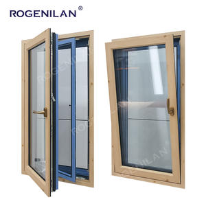 Fenêtre à battant Rogenilan, nouveau design, aluminium-bois, écologique, triple <span class=keywords><strong>vitrage</strong></span>, verre trempé, fenêtres à battant isolées - Product Image 2