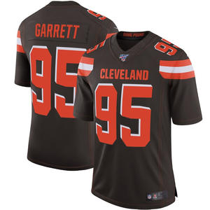 Camiseta Cleveland Browns 95 Garrett para hombre, uniforme de fútbol de manga corta con cuello en V de secado rápido - Product Image 1