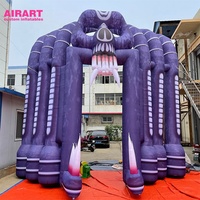 Arco Inflable Gigante con Forma de Calavera para Halloween, Arco Inflable con Cabeza de Calavera como Decoración
