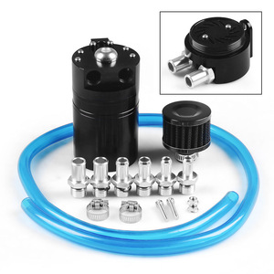 Bmw Oil Catch <b>Can</b> 0.6L With <b>Air</b> Filter For Retrofit Upgrade Metal Black Blue Silver - Product Image 2
