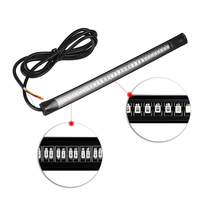 Barre de feux arrière flexible pour moto à 48 LED, clignotant, feu stop arrière, ampoule de frein, 12V 2835 3014 SMD, double couleur
