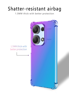 Mignon dégradé arc-en-ciel clair antichoc coins renforcés souple Flexible TPU étui de téléphone portable pour Redmi Note 13 Pro <span class=keywords><strong>4G</strong></span> - Product Image 3