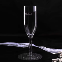 Service de vaisselle en verre transparent en gros avec logo personnalisé - Verres à vin à pied classiques et verres à shot pour mariage, grande capacité