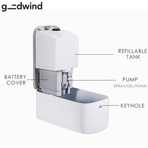 Dispenser di Sapone per Bagno, Erogatore di Gel Doccia, Dispenser di Detersivo per Piatti da Cucina con Contenitore Senza Foratura per Bagni Pubblici - Product Image 4