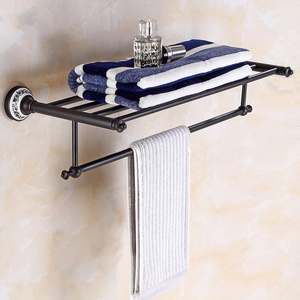 Ensemble de porte-serviettes de bain en <span class=keywords><strong>cuivre</strong></span> noir, porte-serviettes de toilette, porte-serviettes mural, porte-serviettes suspendu, porte-serviettes de salle de bain, quincaillerie de salle de bain - Product Image 4