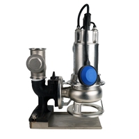Système de relevage des eaux usées, stations de relevage des eaux usées, pompe à eaux usées submersible entièrement en acier inoxydable, raccord à bride