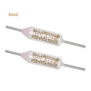 BAILE 250V 10A 115 Degree Celsius Thermal Cutoff Fuse for Electric Iron Micro-wave Oven Metal thermal fuse