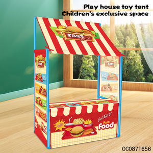 Mainan Role <span class=keywords><strong>play</strong></span> desain toko makanan cepat, tenda bermain untuk anak dalam ruangan - Product Image 2