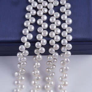 Perlas Sueltas de Agua Dulce Naturales de 8-9 mm, Perlas de Pan de Doble Capa con 28 Orificios Laterales, Accesorios para Collares Semiterminados DIY - Product Image 4