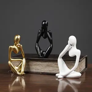 Nordic abstract figure crafts light luxury home decorations resin ornaments sets wholesale price resin crafts gifts