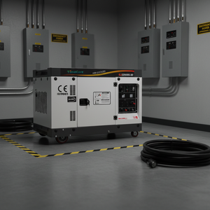 Générateur diesel silencieux 22000S, puissance maximale 20 kW, monophasé/triphasé, démarrage électrique, cabine insonorisée - Product Image 1