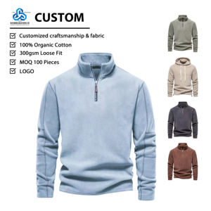 <span class=keywords><strong>Sudadera</strong></span> Casual de Negocios con Cuello Alto y Media Cremallera, con Logotipo Personalizado, Tejido de Felpa, Ideal para Viajes de Negocios y Fácil Cuidado - Product Image 1
